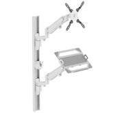 ZeboZap ZLTV8022 Wall Monitor & Laptop Mount with Keyboard Tray, 17"-43", White